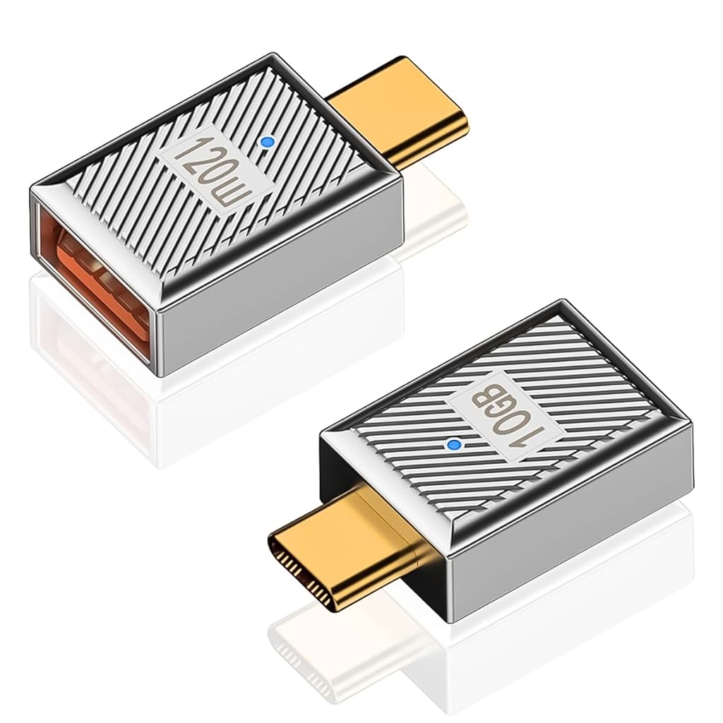 Verilux USB C to USB OTG Adapter USB C Male to USB A Female USB 3.1 Adapter Support 120W Fast Charing & 10Gbps Data Transmission Type C Charging Adapter for Phone, Tablet, PC, Laptop Verilux USB C to USB OTG Adapter USB C Male to USB A Female USB 3.1 Adapter Support 120W Fast Charing & 10Gbps Data Transmission Type C Charging Adapter for Phone, Tablet, PC, Laptop